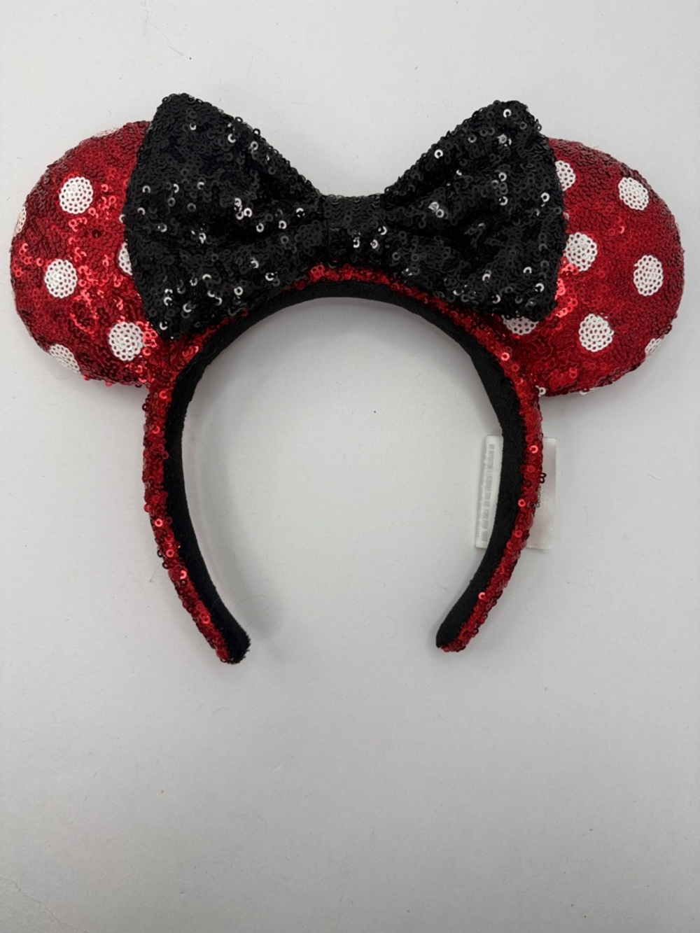 Disney Ears Red And White Polka Dots Sequin